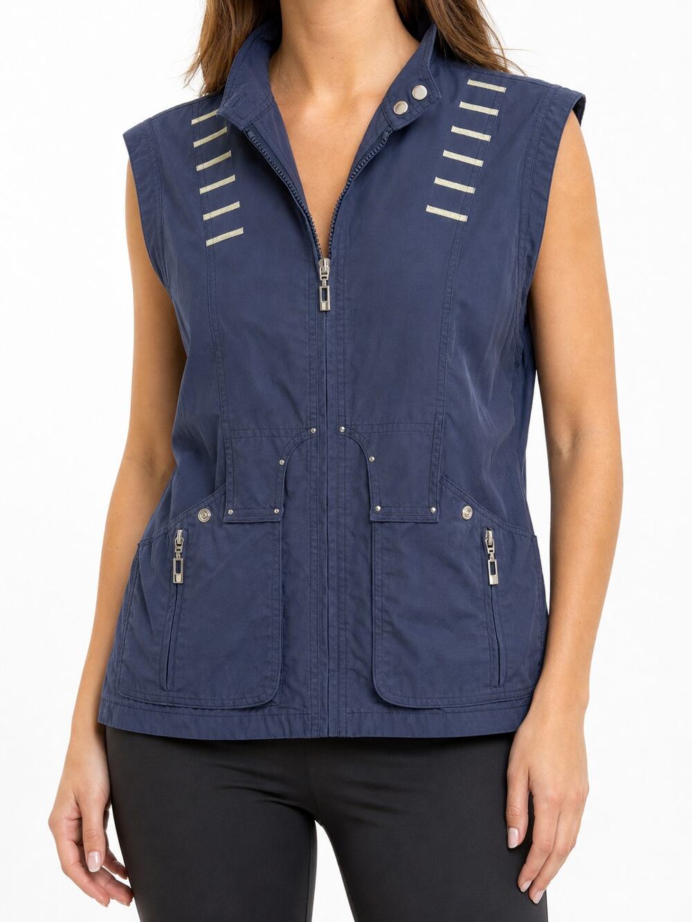 Jamie Sadock Womens Convertible Zip Off Sleeves Golf Jacket Vest M Athleisure